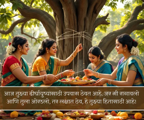 Vat Purnima Funny Quotes in Marathi