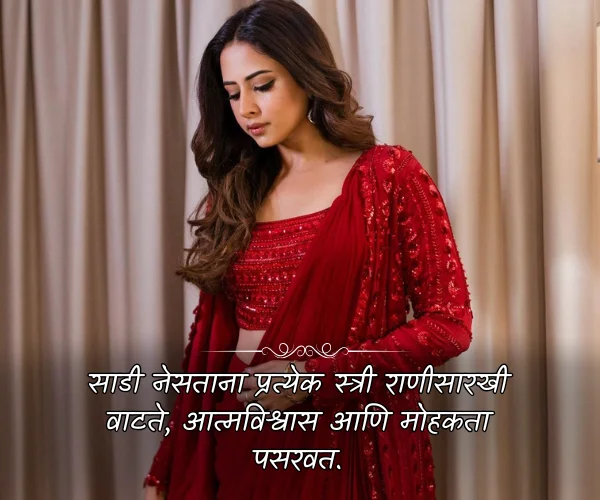 Saree Love Quotes in English Marathi Saree Love Quotes in English Marathi