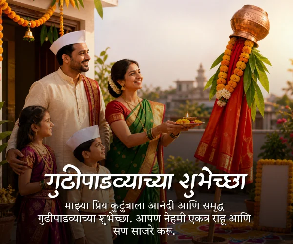 Gudi Padwa Wishes in Marathi for Family Gudi Padwa Wishes in Marathi for Family