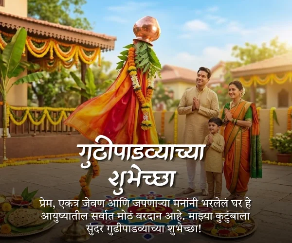 Gudi Padwa Wishes in Marathi for Family Gudi Padwa Wishes in Marathi for Family